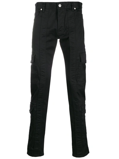 Balmain Skinny-fit Cargo Trousers In Black