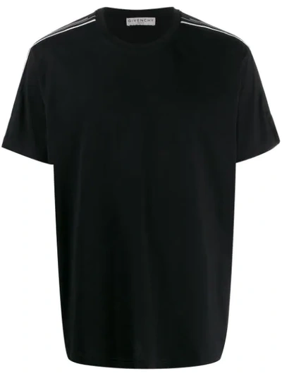 Givenchy Logo Tape Detail T-shirt In Black