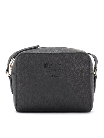 Dkny Noho Shoulder Bag Made Of Black Grained Leather In Nero