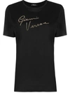 Versace Black Crystal Gv Signature T-shirt