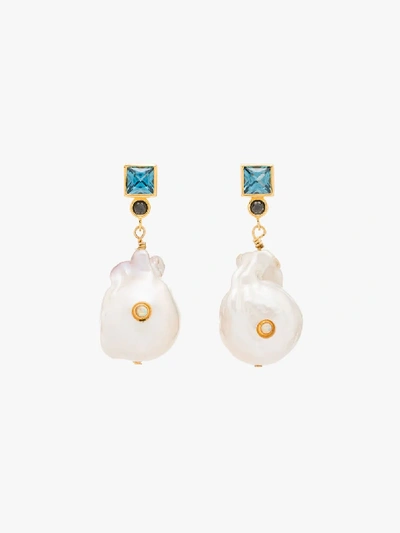 Anni Lu 18kt 'bling' Vergoldete Ohrringe Mit Perlen In Neutrals