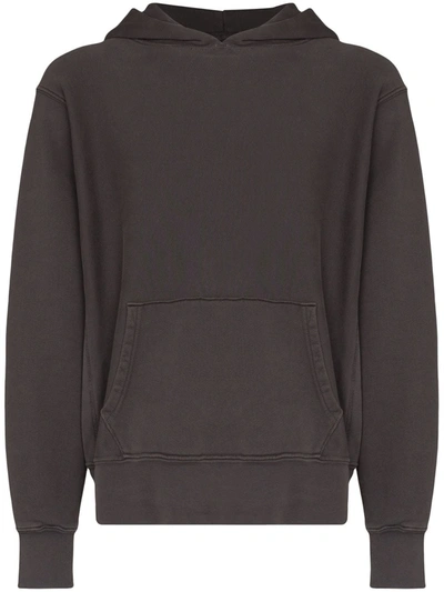 Les Tien Relaxed Cotton Pullover Hoodie In Black