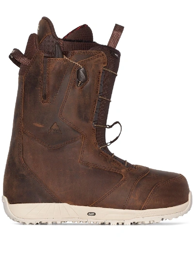 Burton Ak Ion Leather Snowboard Boots In Brown