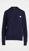 Acne Studios Wool Crew Neck Sweater Navy/pink