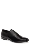 Prada Spazzalato Plain Toe Oxford Derby In Nero/ Black