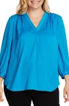 Vince Camuto Rumple Fabric Blouse In Lagoon