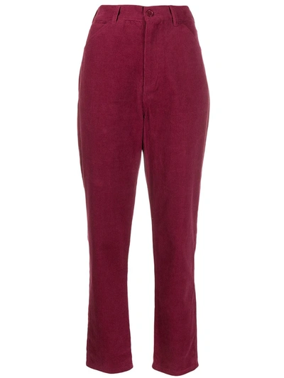 Antik Batik Foly High-rise Corduroy Trousers In Pink