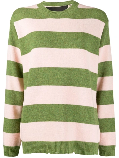 Marc Jacobs Stripe Print Jumper In Pink