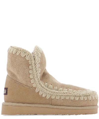 Mou Women's Beige Suede Ankle Boots