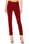 Citizen Of Humanity Olivia High Waist Ankle Slim Corduroy Jeans In Dark Ruby