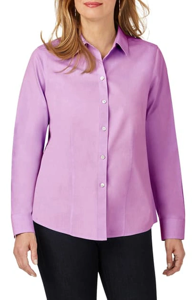 Foxcroft Dianna Non-iron Cotton Shirt In Aster