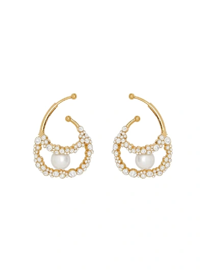 Burberry Imitation Pearl Oyster Ear Cuffs In Gold