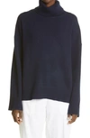 Co Bell Sleeve Wool & Cashmere Sweater In Navy