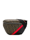 Fendi Monogram Print Belt Bag In Brown