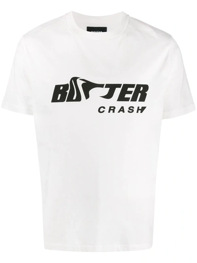 Floral-print Logo-print T-shirt In White