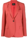 Ps By Paul Smith Single Breasted Blazer In Red