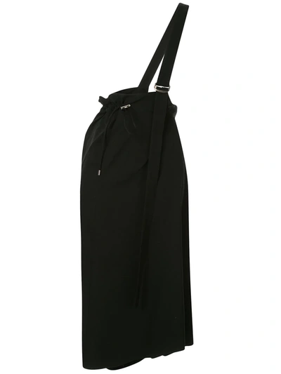 Ujoh Asymmetric Strap Skirt In Black