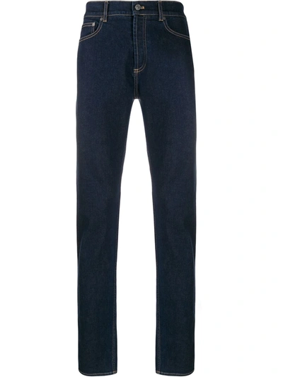 Givenchy Logo Stripe Jeans In Blue