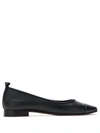 Sarah Chofakian Nuage Leather Ballerinas In Black