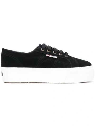 Superga Linea Up Down Sneakers In Black