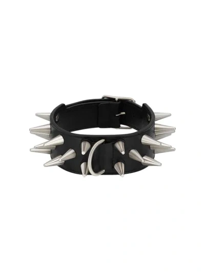 Gucci Spiked Studded Choker In Black