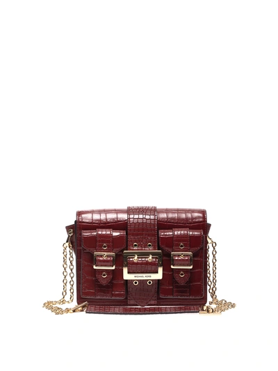 Michael Kors Hayden Medium Bag In Dark Red