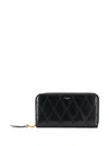 Givenchy Gv3 Leather Zip Around Wallet In Black