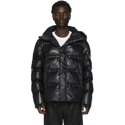 Fendi Black Down Hooded Jacket In F0gme Black