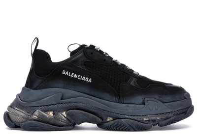 Pre-owned Balenciaga  Triple S Clear Sole Black In Black/black