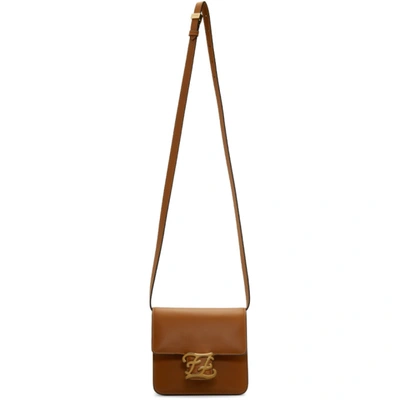 Fendi Brown Small Karligraphy Bag In F196c Cogna