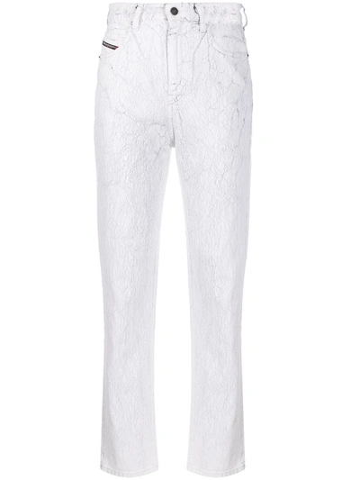 Diesel D-ebbey 069pa Bootcut Flare Jeans In White | ModeSens