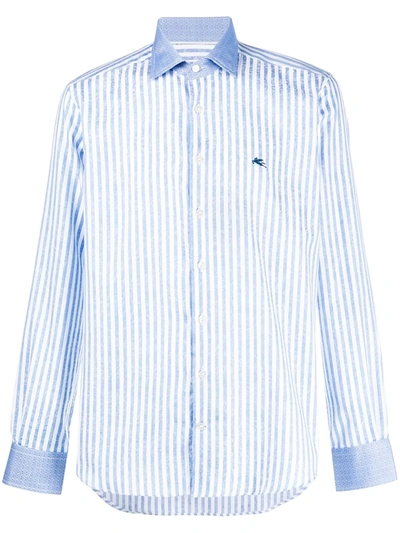 Etro Striped Regular-fit Shirt In Blue