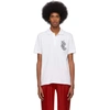 Alexander Mcqueen Logo-embroidered Polo Shirt In 0900 Whtmix