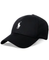 Polo Ralph Lauren Embroidered Polo Pony Baseball Cap In Black