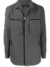 Stone Island Shadow Project Long Sleeve Zipped Pocket Jacket In Grey