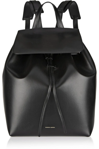 Mansur Gavriel Leather Backpack In Black
