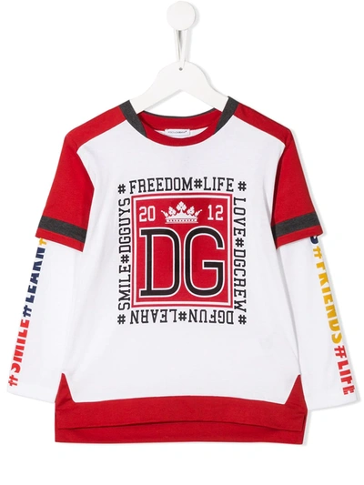 Dolce & Gabbana Kids' Printed Cotton T-shirt In Multi