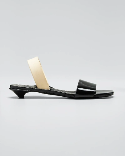 Proenza Schouler Tic Kitten-heel Slide Sandals In Black