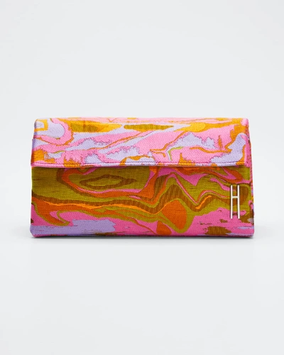 Hayward East-west Slim Clutch Bag In Pink Pattern