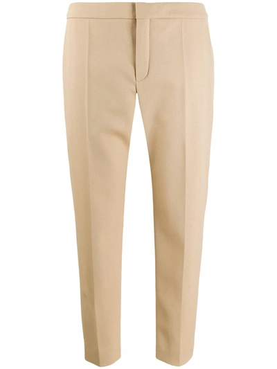 Chloé Tailored Cropped Trousers In Neutrals