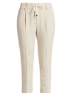 Atm Anthony Thomas Melillo Micro Twill Pull-on Pants In Faded Khaki