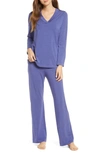 Hanro Champagne Pajama Set In Wisteria