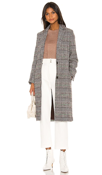 Cupcakes And Cashmere Oxford Checked Coat In Grey Check