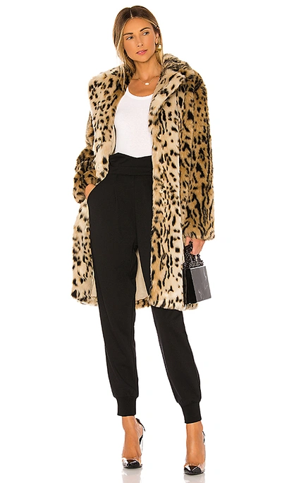 Cupcakes And Cashmere Jericho Leopard Faux Fur Coat