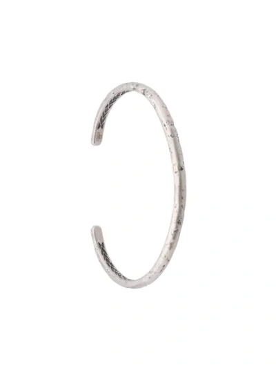 John Varvatos Distressed Silver Cuff Bracelet