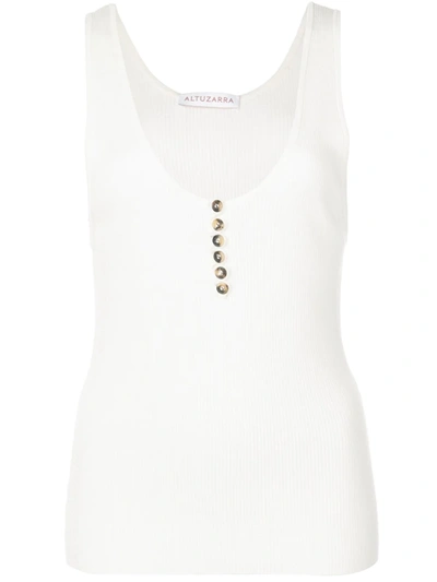 Altuzarra Flack Wool And Cashmere Tank Top In White