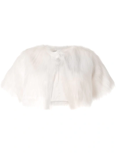 Unreal Fur Faux Fur Shawl In White