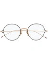 Thom Browne Round-frame Eye Glasses In Black