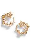 Olivia Burton Celestial Swirl Hoop Earrings In Sterling Silver Or Gold-plated Sterling Silver