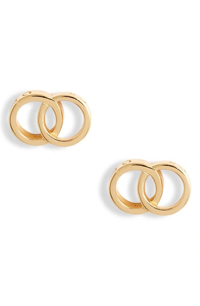 Olivia Burton The Classics Interlink Earrings In Sterling Silver, Gold-plated Sterling Silver Or Rose Gold-plated In Gold